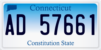 CT license plate AD57661