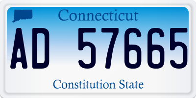 CT license plate AD57665