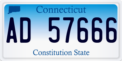 CT license plate AD57666