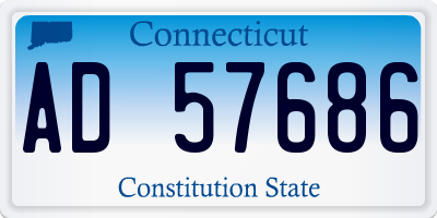 CT license plate AD57686