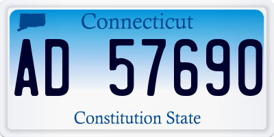CT license plate AD57690