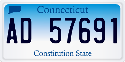 CT license plate AD57691