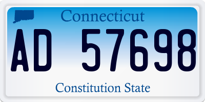 CT license plate AD57698