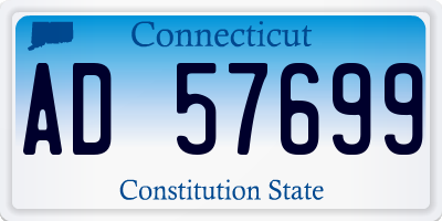 CT license plate AD57699