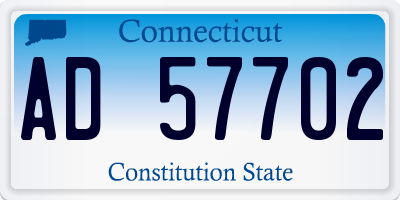 CT license plate AD57702