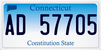 CT license plate AD57705