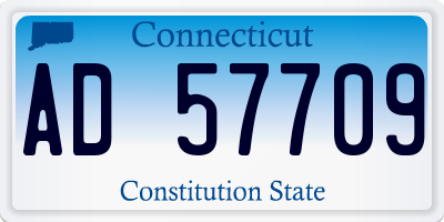 CT license plate AD57709