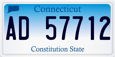 CT license plate AD57712
