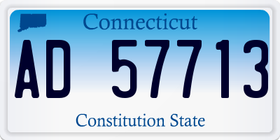 CT license plate AD57713