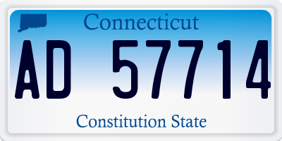 CT license plate AD57714