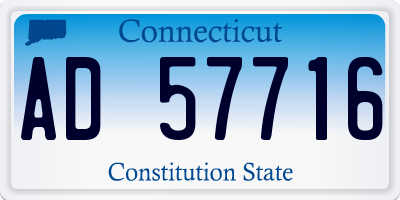 CT license plate AD57716
