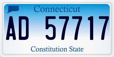 CT license plate AD57717