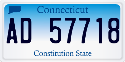 CT license plate AD57718