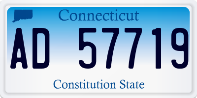 CT license plate AD57719