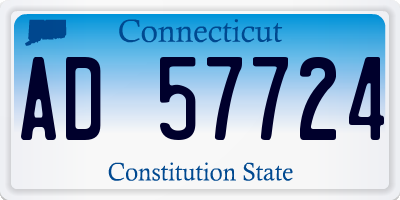 CT license plate AD57724