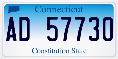 CT license plate AD57730