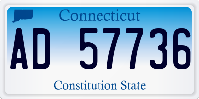 CT license plate AD57736
