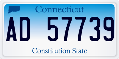 CT license plate AD57739