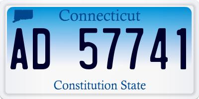 CT license plate AD57741
