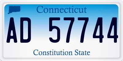 CT license plate AD57744