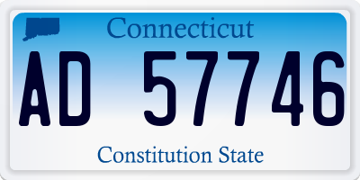 CT license plate AD57746