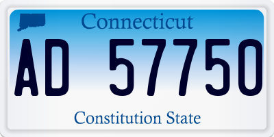 CT license plate AD57750