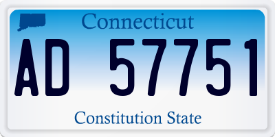 CT license plate AD57751