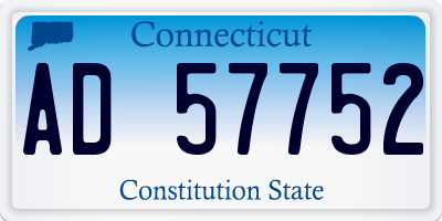 CT license plate AD57752