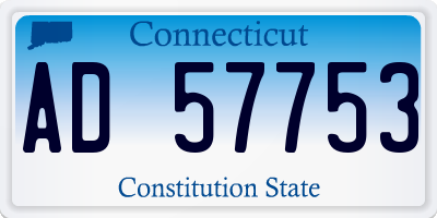 CT license plate AD57753