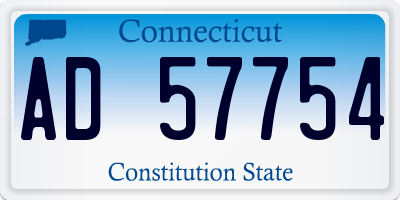 CT license plate AD57754