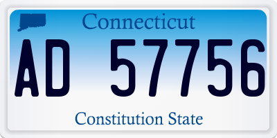 CT license plate AD57756