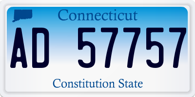 CT license plate AD57757