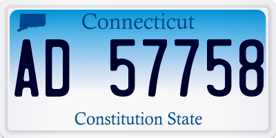 CT license plate AD57758