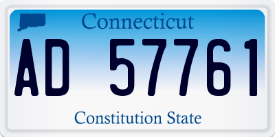 CT license plate AD57761