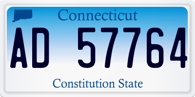 CT license plate AD57764