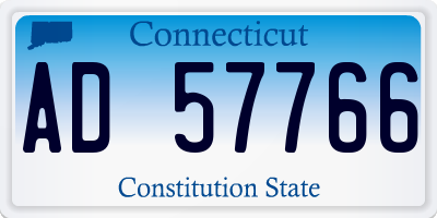 CT license plate AD57766