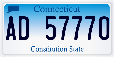 CT license plate AD57770