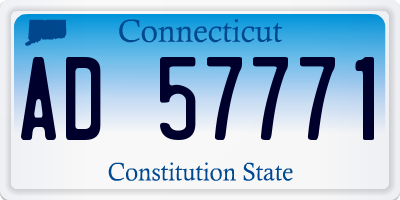 CT license plate AD57771