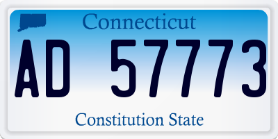 CT license plate AD57773