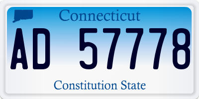 CT license plate AD57778