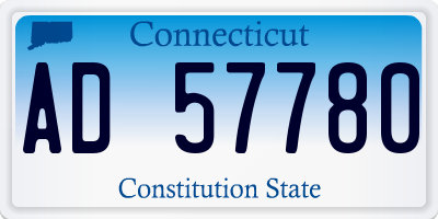 CT license plate AD57780