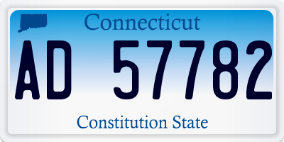 CT license plate AD57782