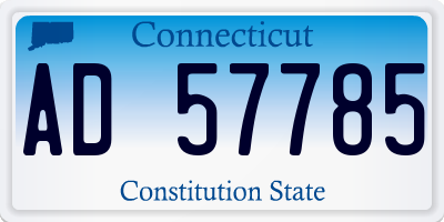 CT license plate AD57785