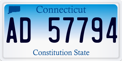 CT license plate AD57794