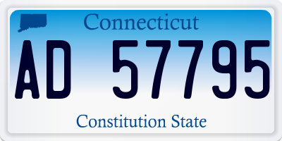 CT license plate AD57795