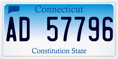CT license plate AD57796