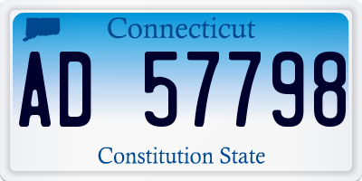 CT license plate AD57798