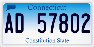 CT license plate AD57802
