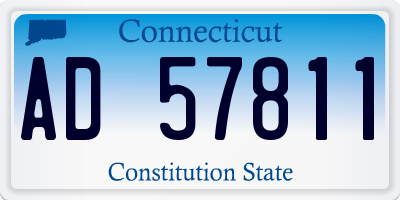 CT license plate AD57811