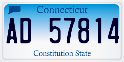 CT license plate AD57814